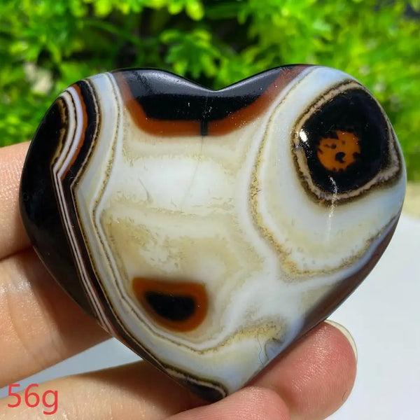 Black Agate Geode Heart-ToShay.org