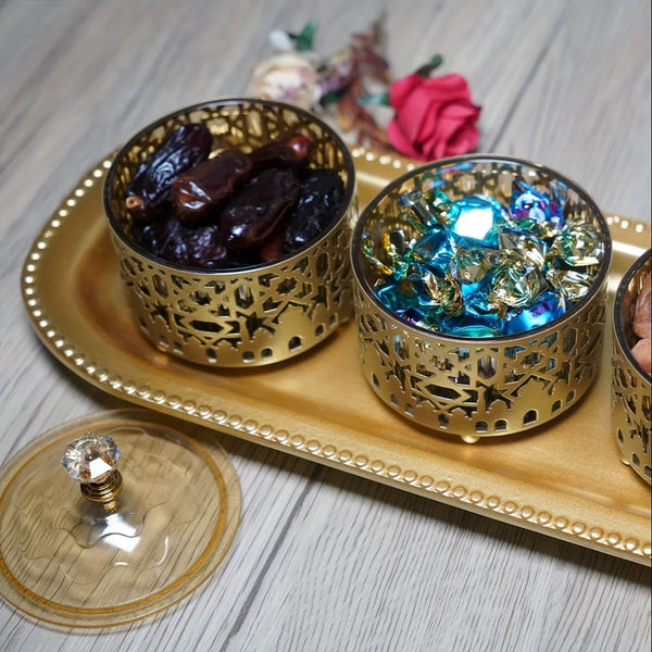 Gold Candy Jar Set-ToShay.org
