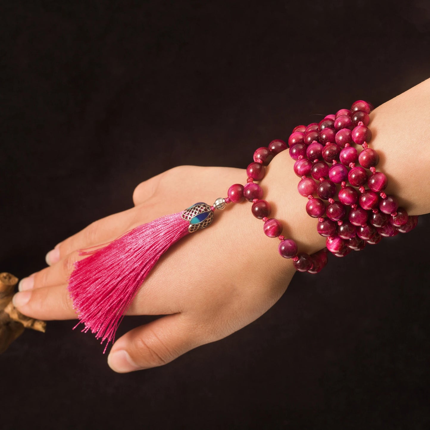 Red Rose Tiger Eye Mala-ToShay.org
