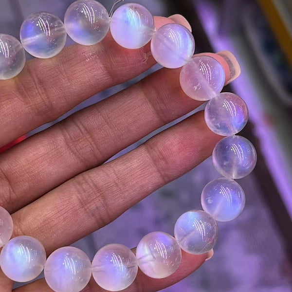 Blue Moonstone Bead Bracelet-ToShay.org