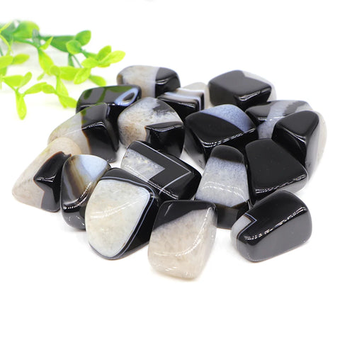 Black White Agate Stone-ToShay.org