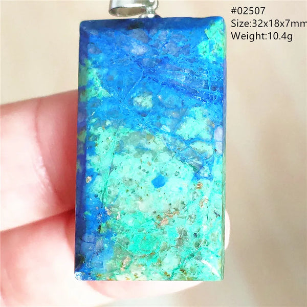 Blue Azulite Malachite Pendant-ToShay.org