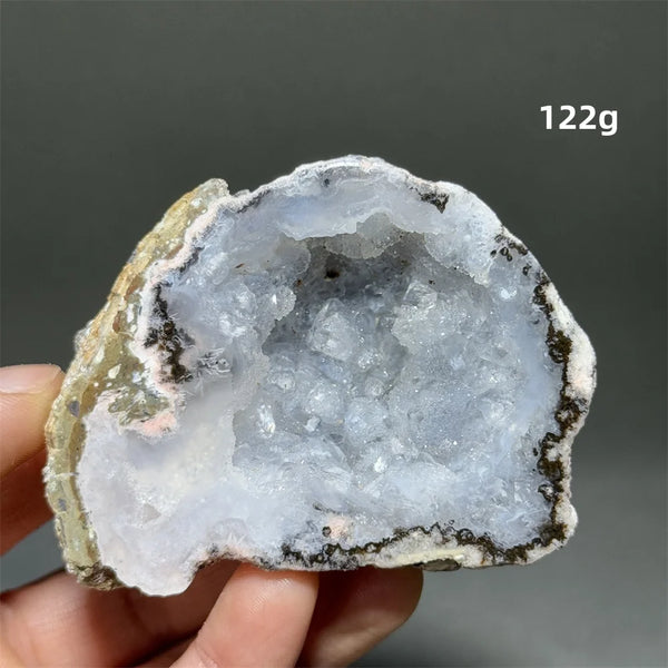 White Agate Crystal Cave Egg-ToShay.org