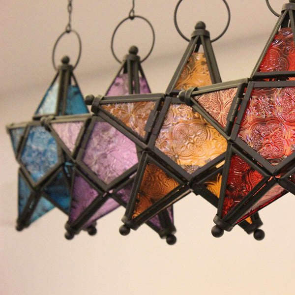 Stained Glass Candle Lantern-ToShay.org