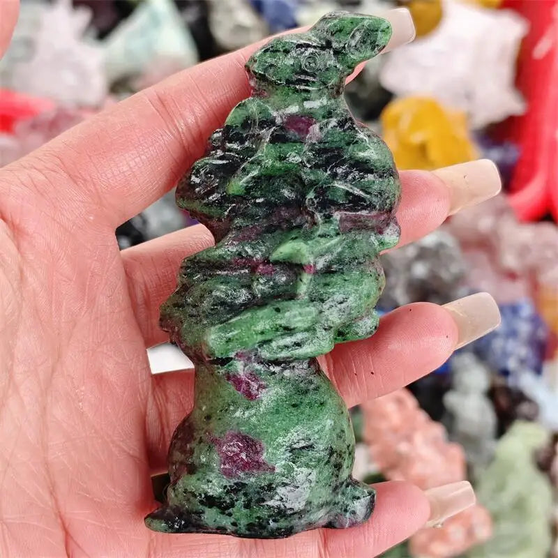 Green Ruby Zoisite Rabbits-ToShay.org