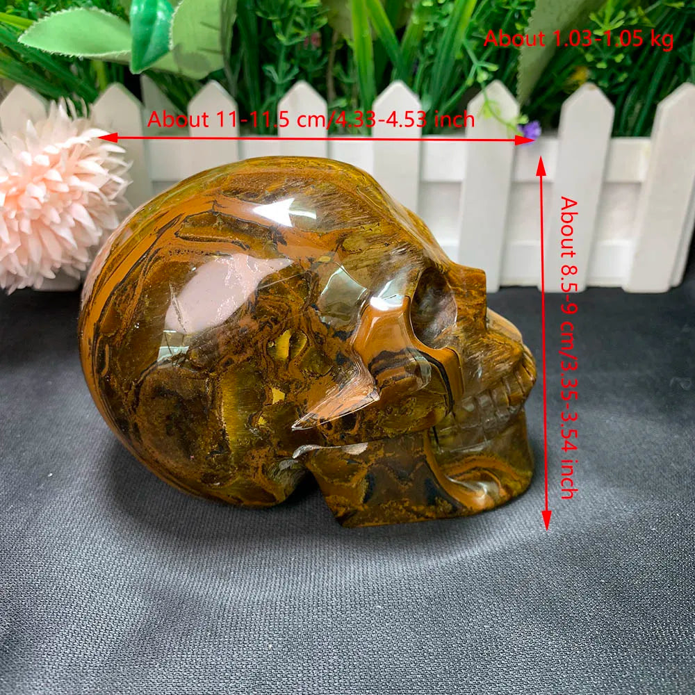 Yellow Tiger Eye Skull-ToShay.org