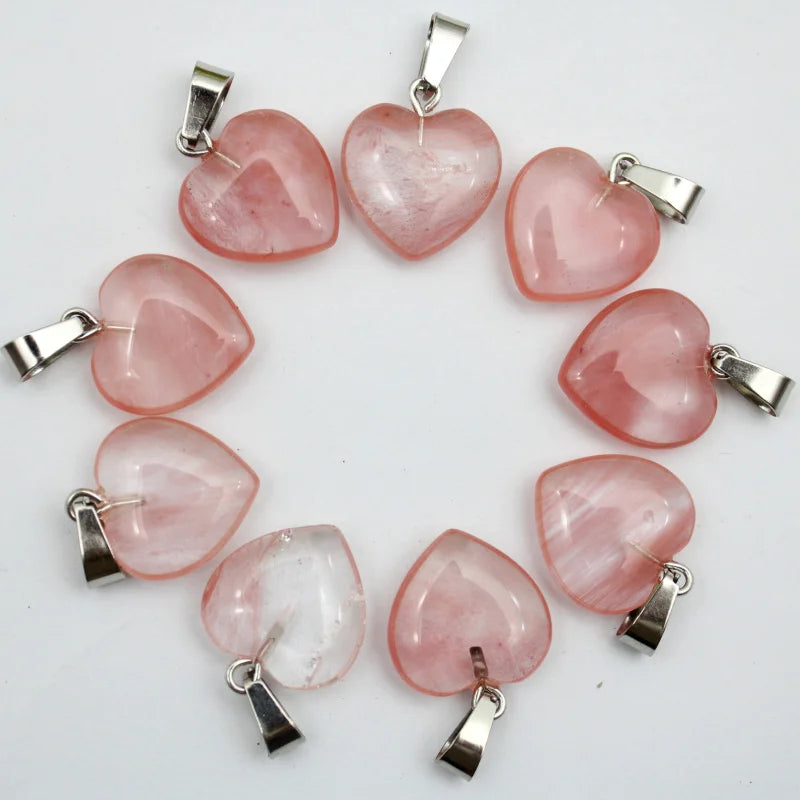 Mixed Quartz Agate Hearts-ToShay.org