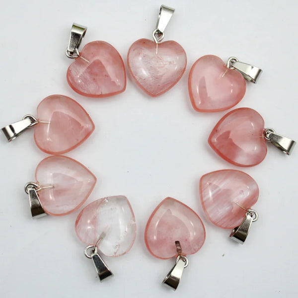 Mixed Quartz Agate Hearts-ToShay.org