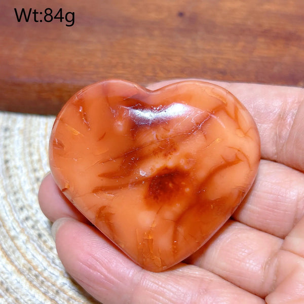 Orange Carnelian Druzy Heart-ToShay.org