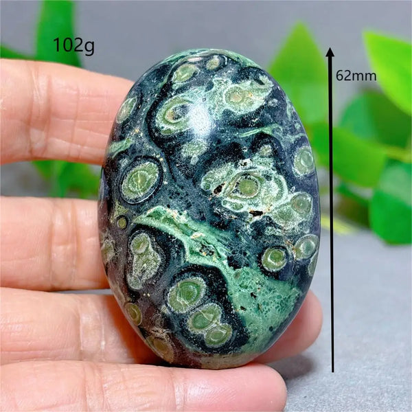 Green Malachite Palm Stone-ToShay.org