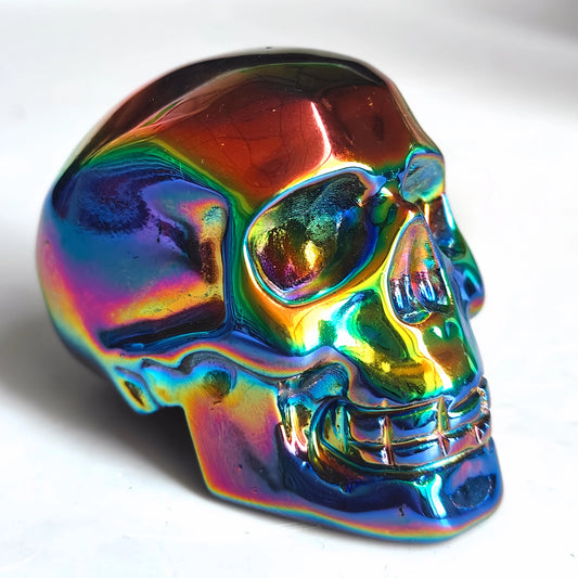 Rainbow Aura Obsidian Skull-ToShay.org