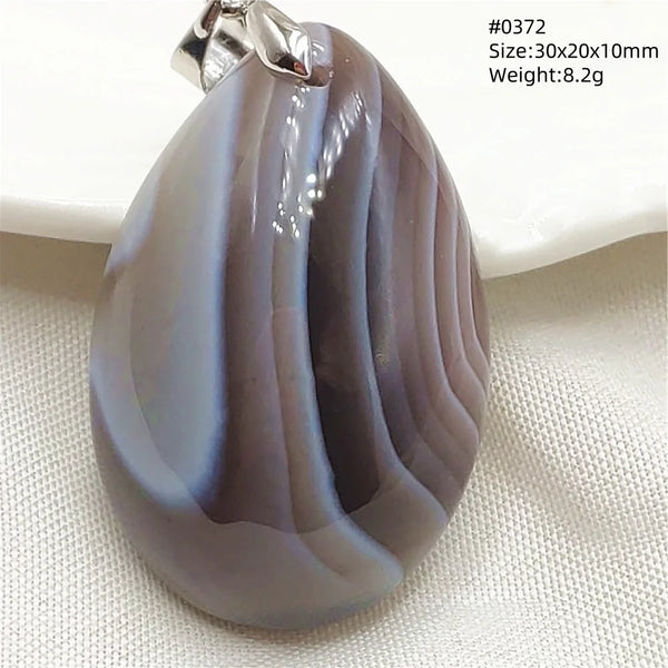 Grey Brown Agate Pendant-ToShay.org