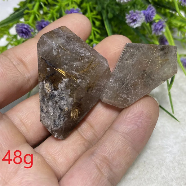Gold Rutilated Hair Crystal-ToShay.org