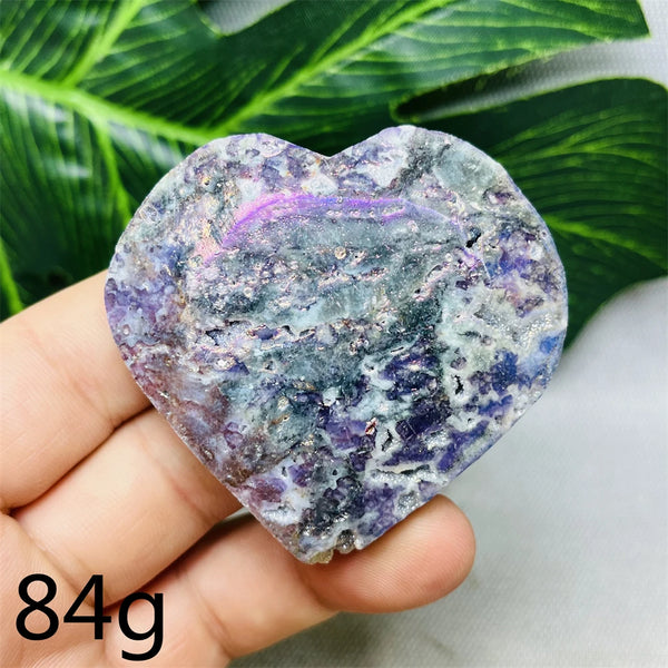 Purple Sphalerite Geode Heart-ToShay.org
