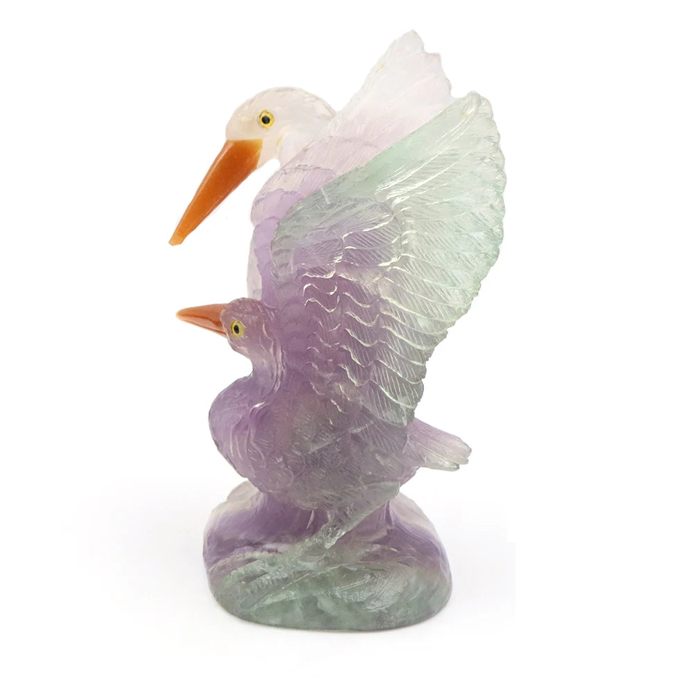 Rainbow Fluorite Fairy Crane-ToShay.org