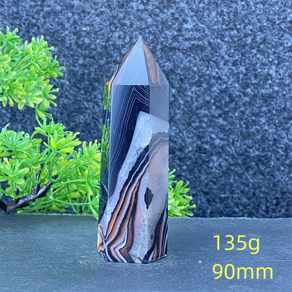 Black Red Striped Agate Point-ToShay.org