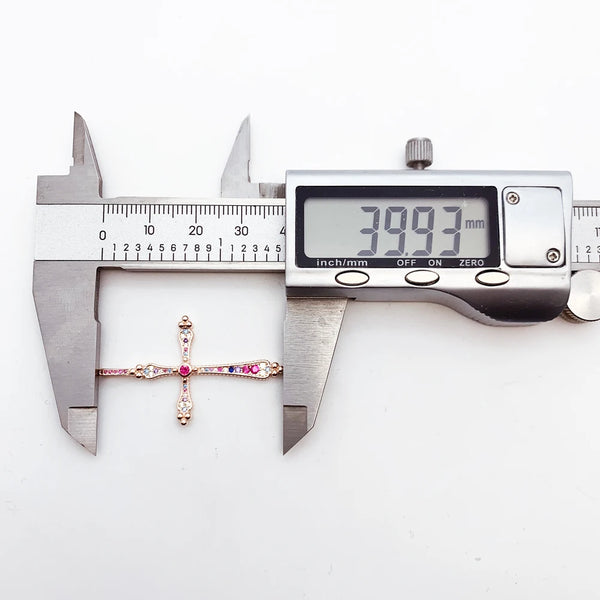 Pink Rose Gold Cross Pendant-ToShay.org