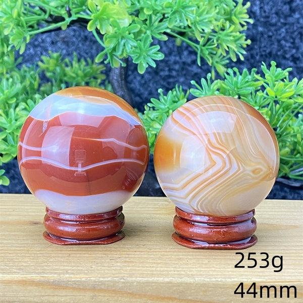 Red Striped Agate Ball-ToShay.org