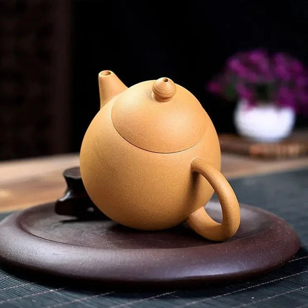 Yellow Dragon Egg Clay Teapot-ToShay.org