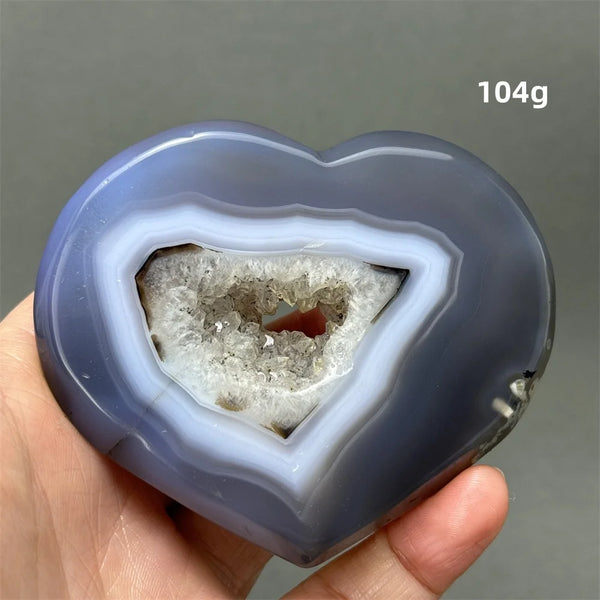 Blue Agate Geode Heart-ToShay.org