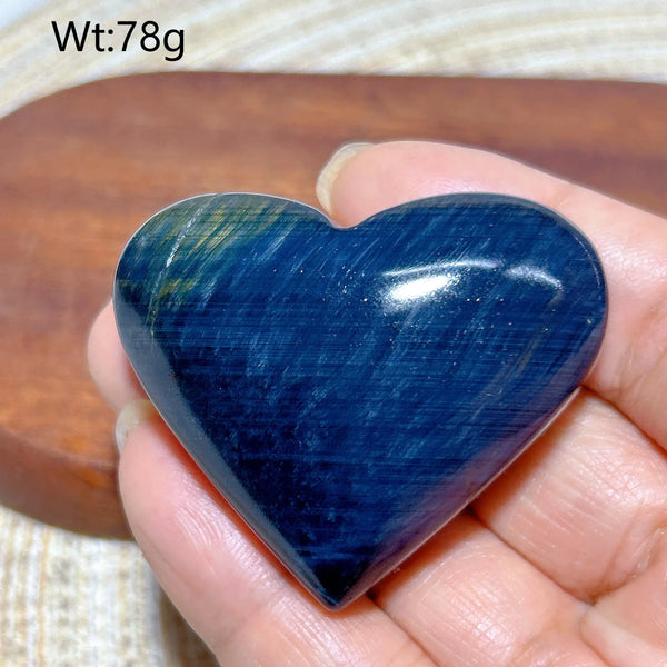 Blue Flash Tiger Eye Heart-ToShay.org