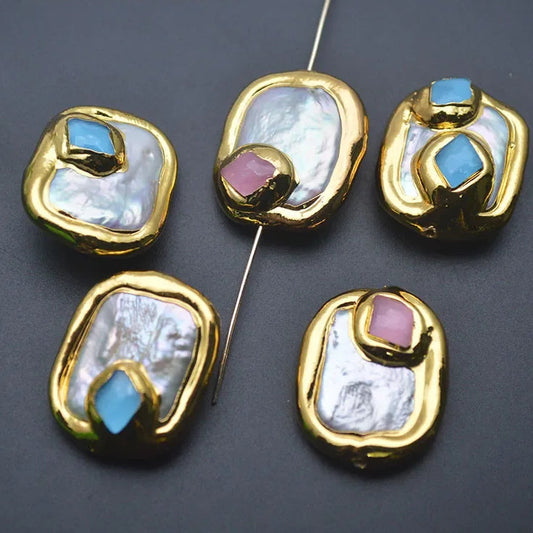 White Pearl Square Beads-ToShay.org