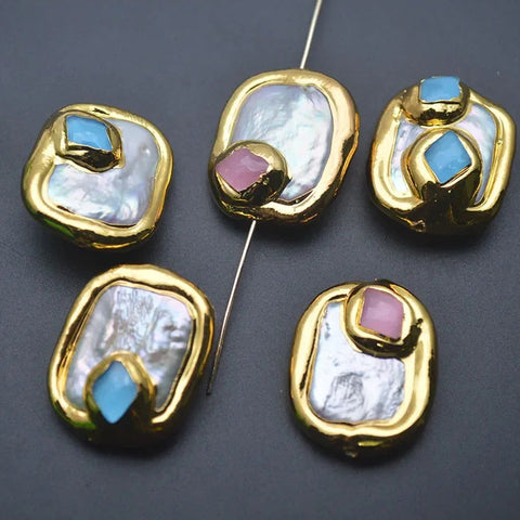 White Pearl Square Beads-ToShay.org