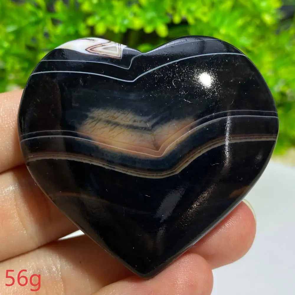 Black Agate Geode Heart-ToShay.org