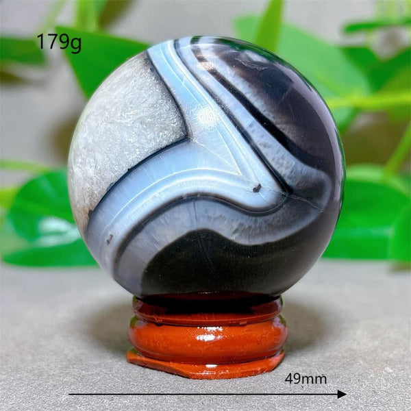 Black Silk Agate Ball-ToShay.org