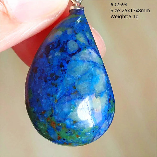 Blue Azulite Malachite Pendant-ToShay.org