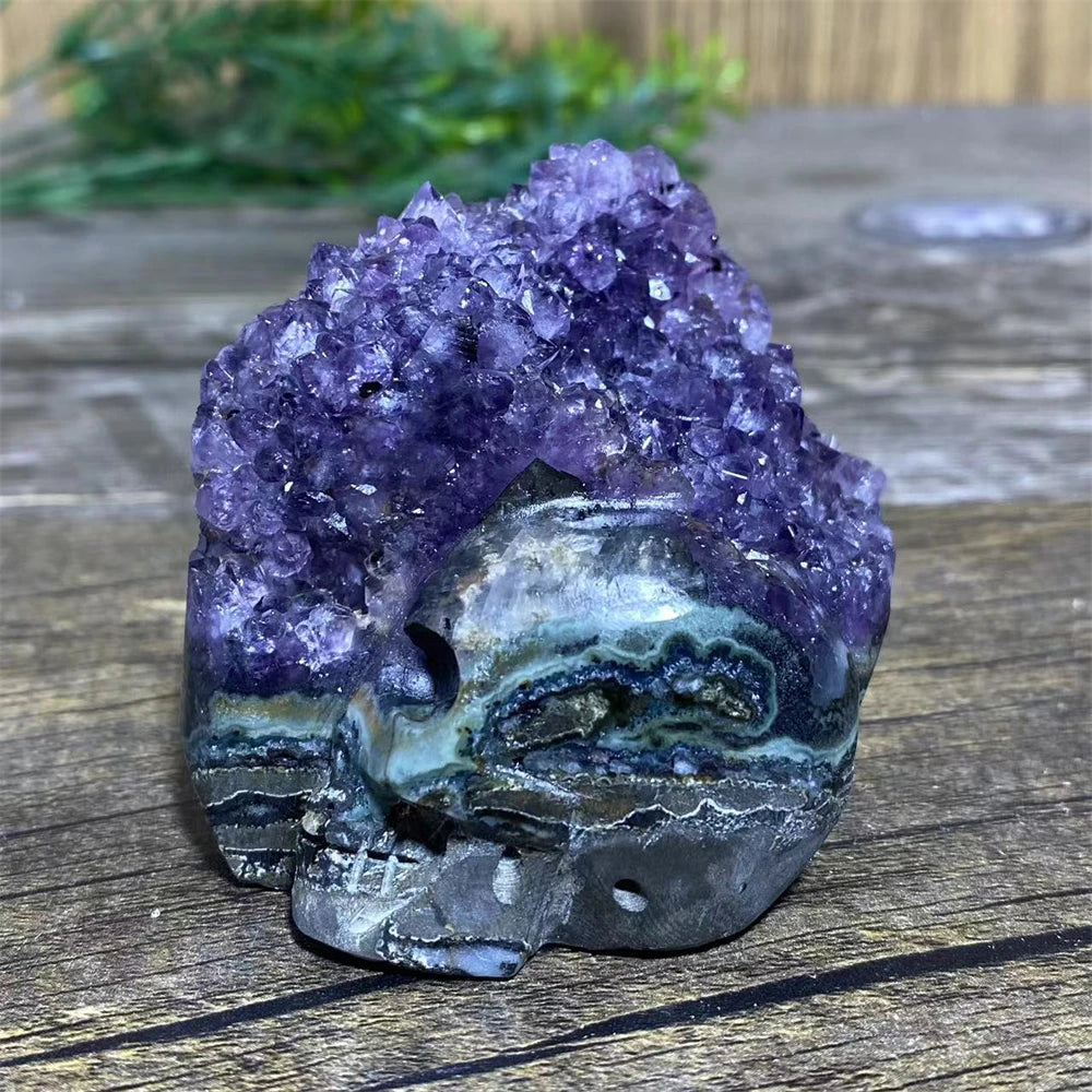 Purple Amethyst Skull Cluster-ToShay.org