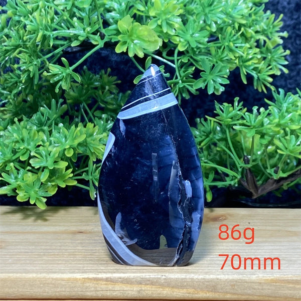 Black Silk Agate Torch-ToShay.org