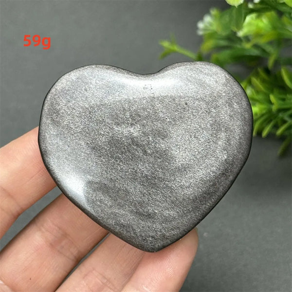 Silver Obsidian Quartz Heart-ToShay.org