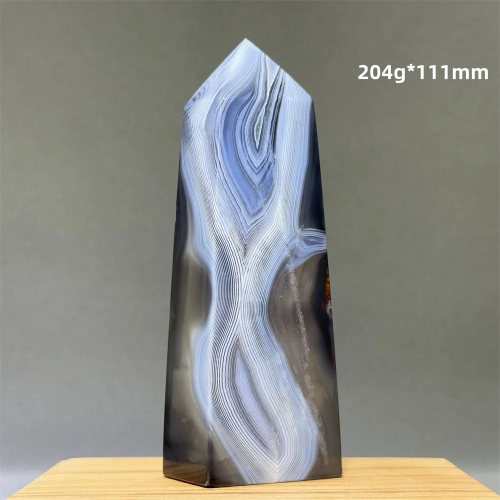 Blue Striped Agate Tower-ToShay.org