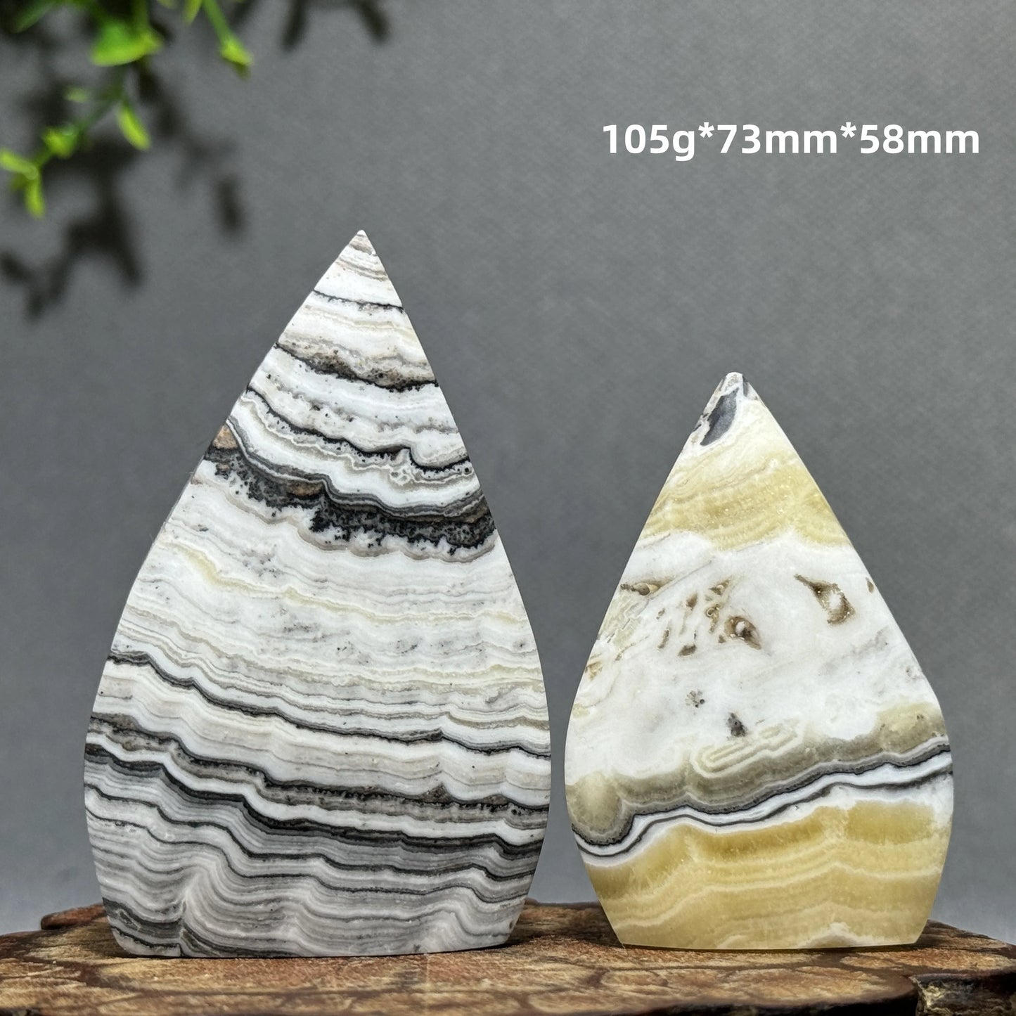 Grey Stripe Agate Torch-ToShay.org