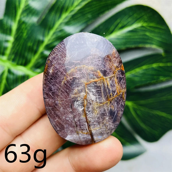 Purple Mica Crystal Palm Stone-ToShay.org