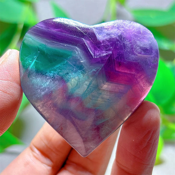 Rainbow Fluorite Heart-ToShay.org