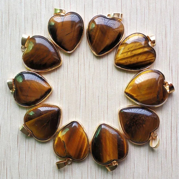 Mixed Crystal Heart Pendants-ToShay.org