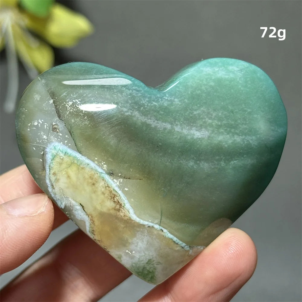 Green Cherry Agate Heart-ToShay.org