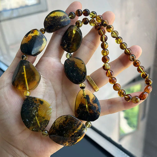 Yellow Amber Necklace-ToShay.org