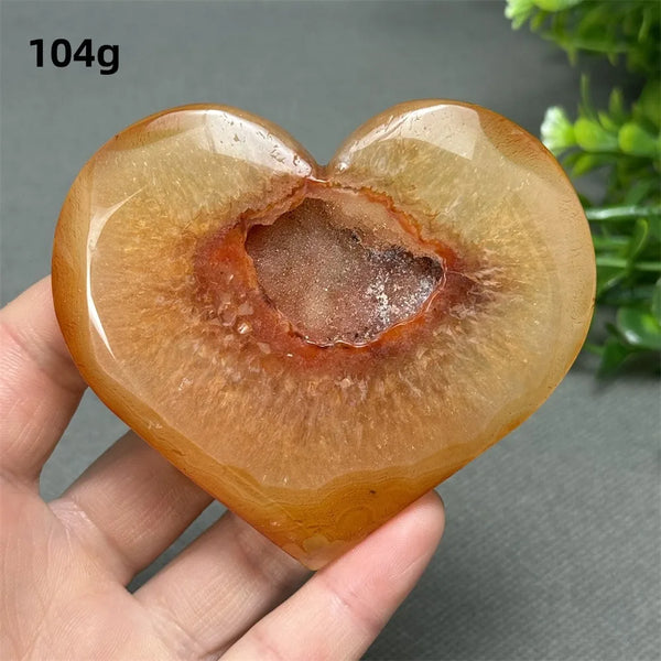Red Agate Geode Heart-ToShay.org