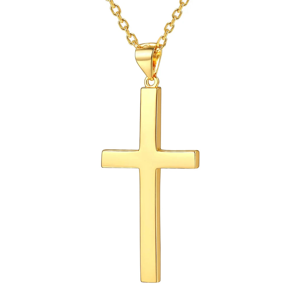 Silver Cross Pendant Necklace-ToShay.org