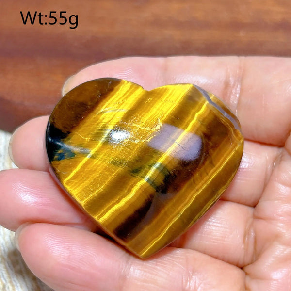 Yellow Blue Tiger Eye Heart-ToShay.org