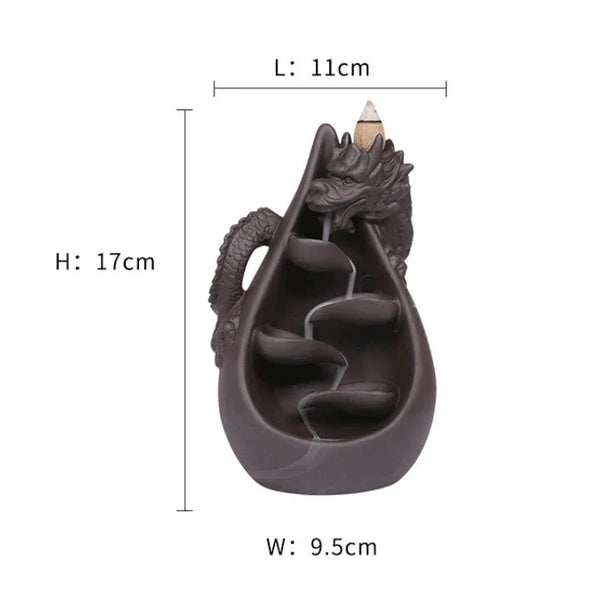 Dragon Waterfall Incense Burner-ToShay.org