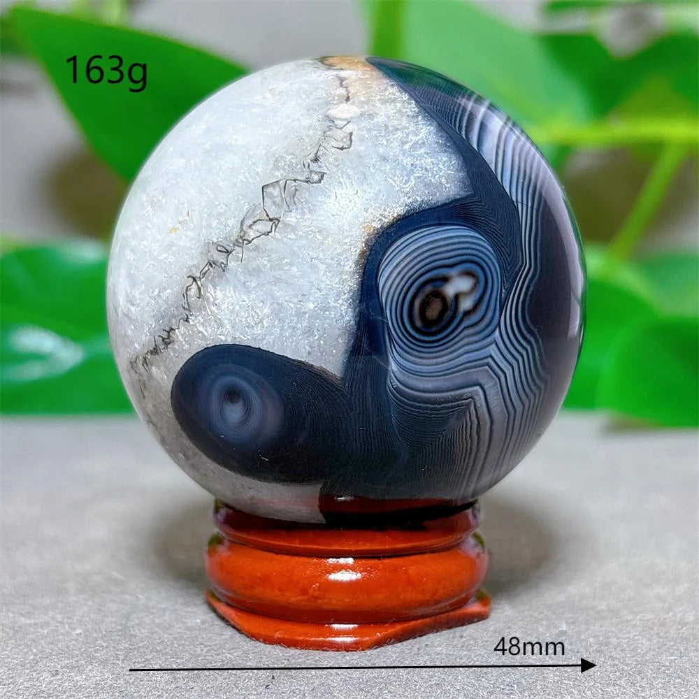 Black Silk Agate Ball-ToShay.org