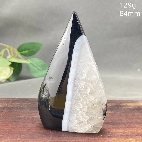 Black Striped Agate Flame-ToShay.org