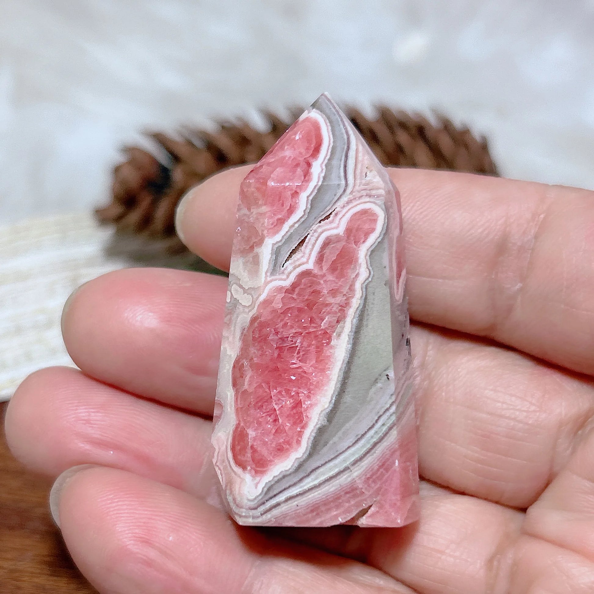 Pink Rhodochrosite Point-ToShay.org