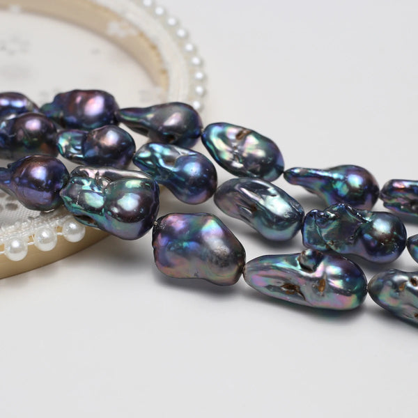 Blue Purple Pearl Beads-ToShay.org