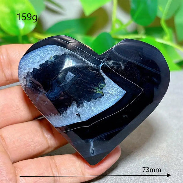 Black Silk Agate Heart-ToShay.org