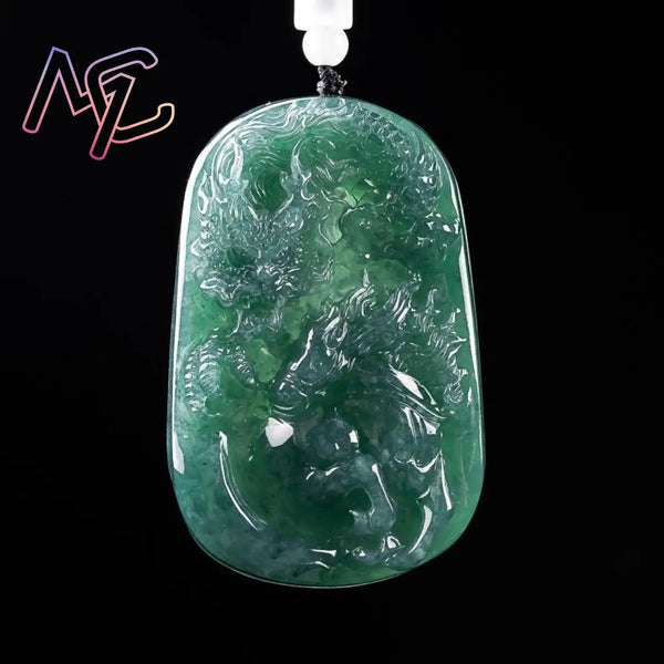 Green Jadeite Dragon Pendant-ToShay.org